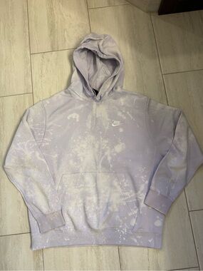 Nike Lavender Tie-Dye Crewneck Hoodie